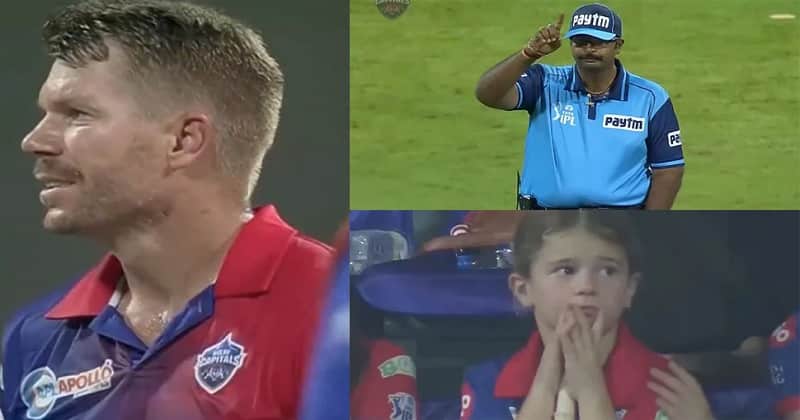 IPL 2022: વોર્નરને આઉટ થતા ન જોઈ ન શકી તેમની દીકરી, આંખોમાં આવી ગયા આંસુ!
